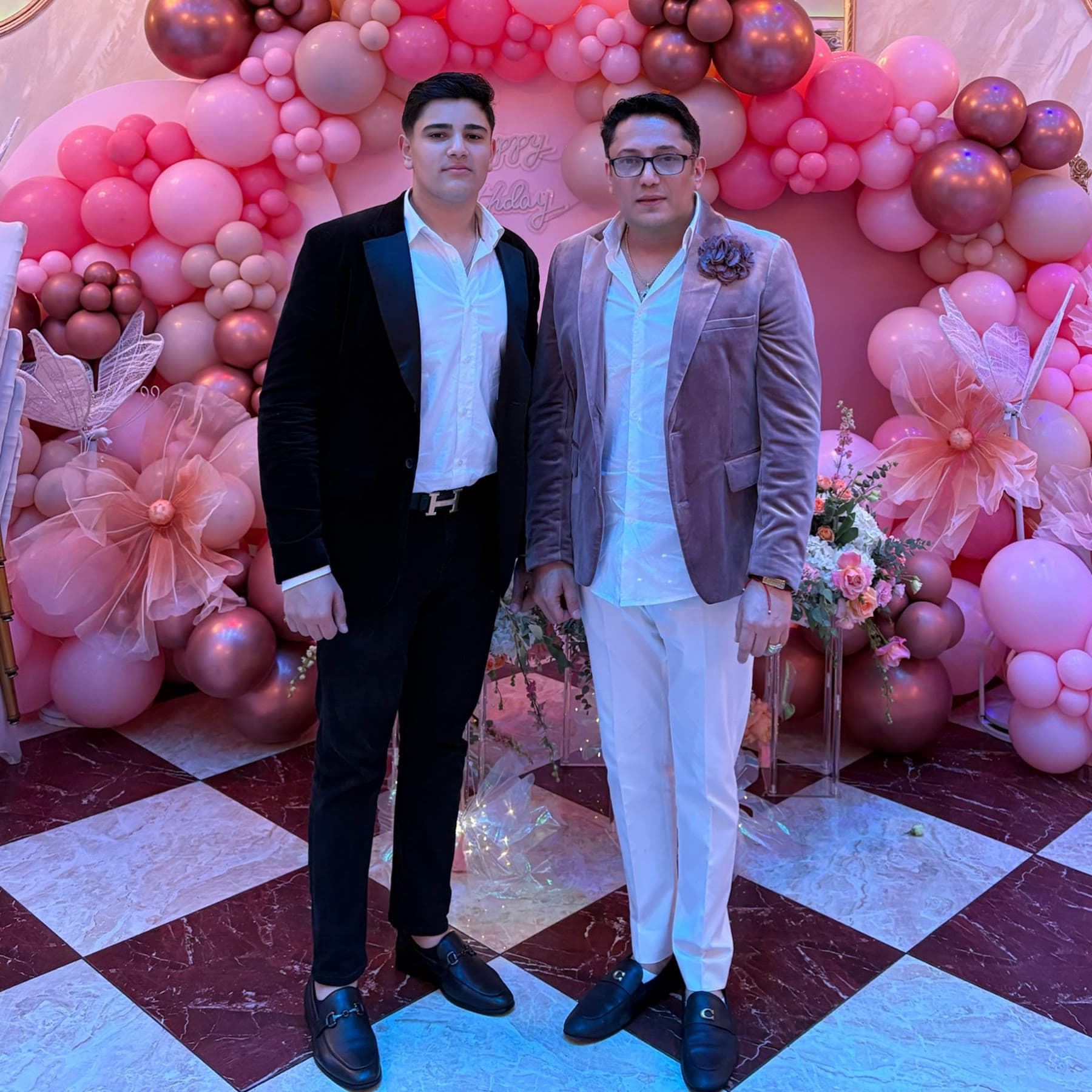 Lazar posing with an event guest